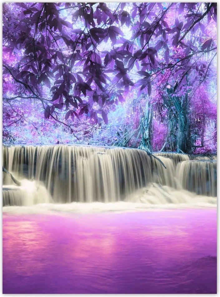 Poszterek 100x135 Lila vízesés