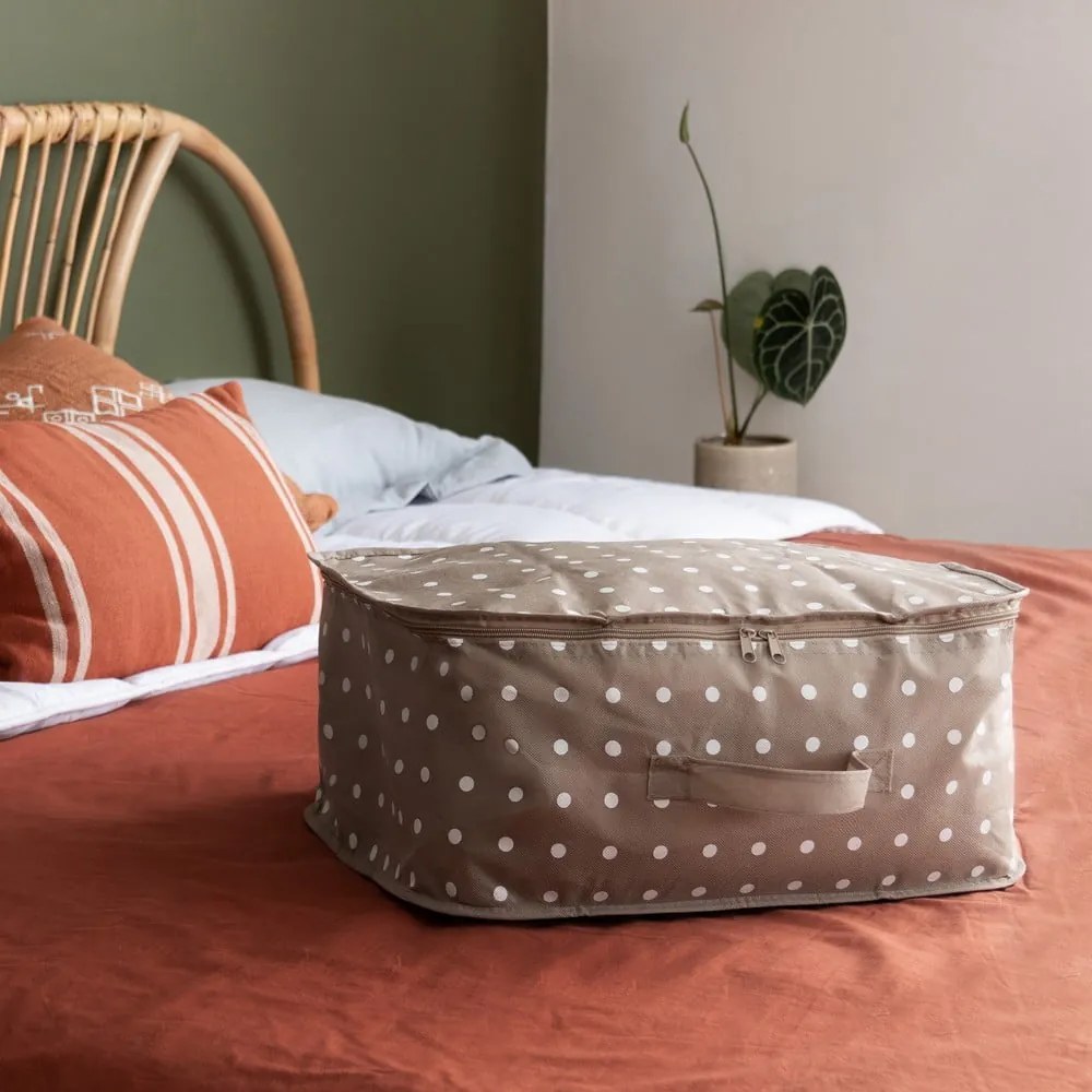 Dots kisméretű bézs ruhatároló doboz - Compactor
