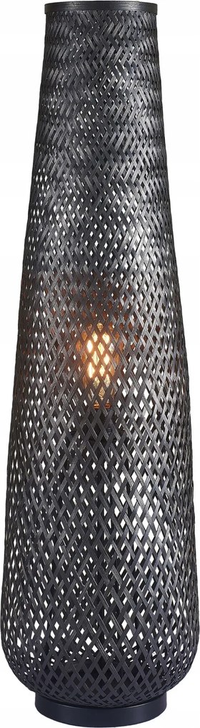 Dekoratív Álló Padló Lámpa E27 Fekete Bamboo Natural Goldlux