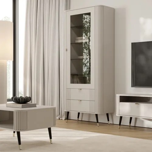 ONYX GLASS CABINET 1D2S