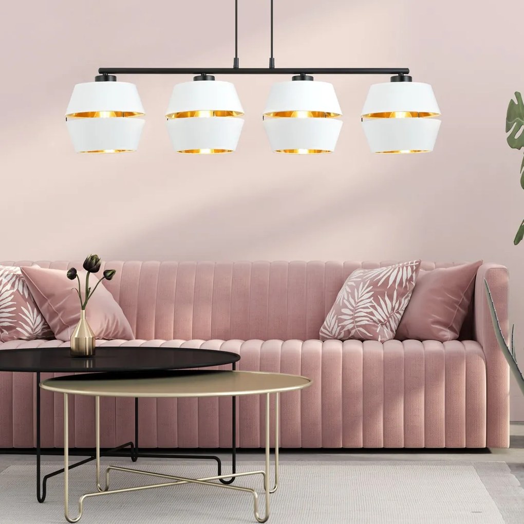 Emibig modern függeszték piano fehér fekete arany emi1182/4