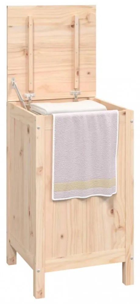 tömör fenyőfa szennyestartó láda 44 x 44 x 76 cm