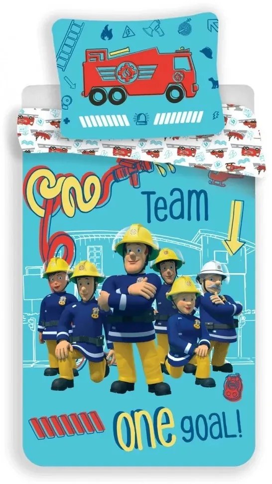 Sam a tűzoltó Team ágyneműhuzat 140×200cm, 70×90 cm