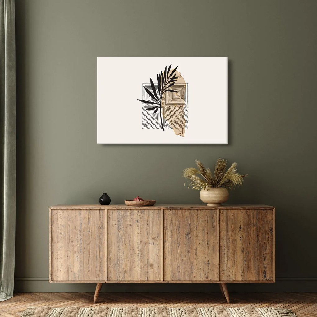 Kép - Absztrakció trópusi levelekkel N⁰1 (90x60 cm)
