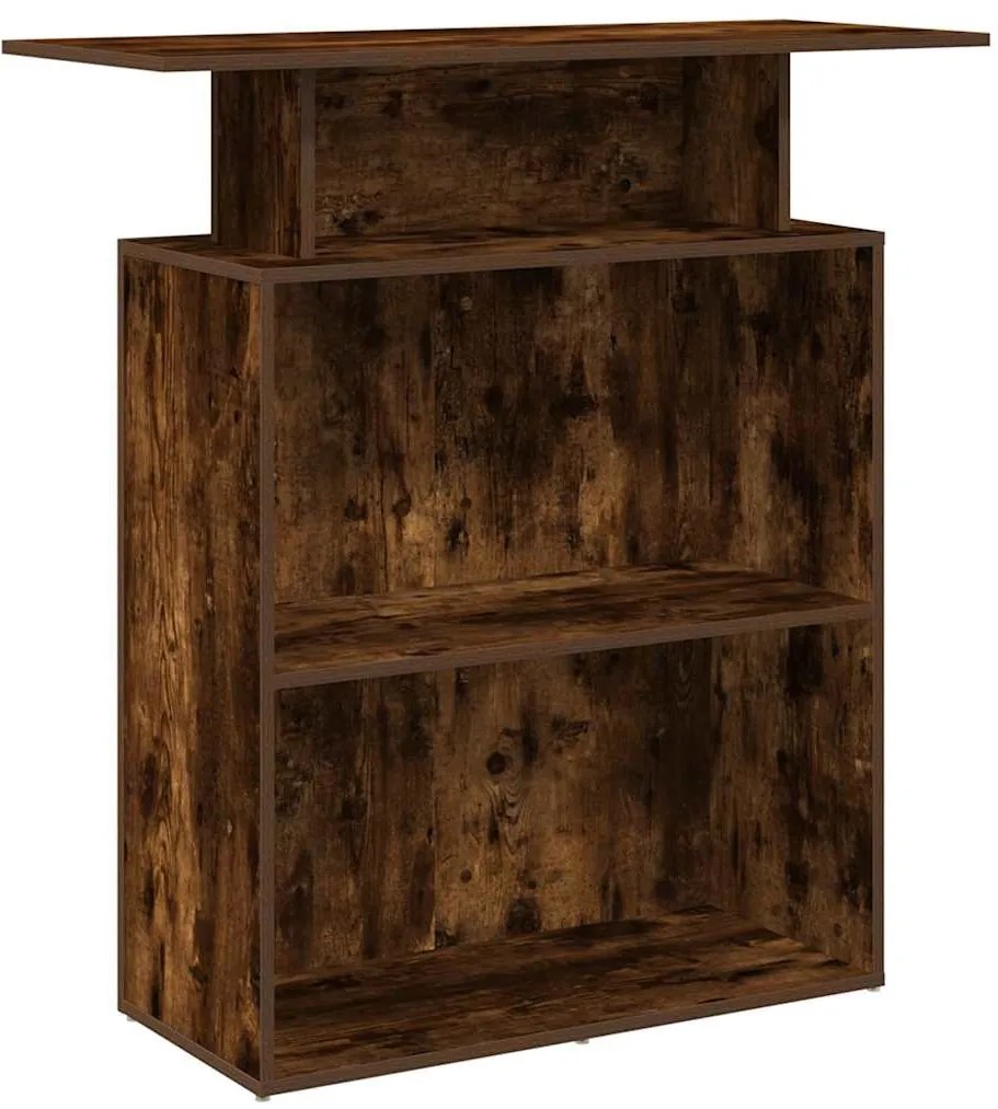 recepciós pult füstös tölgy 100x40x104 cm szerelt fa