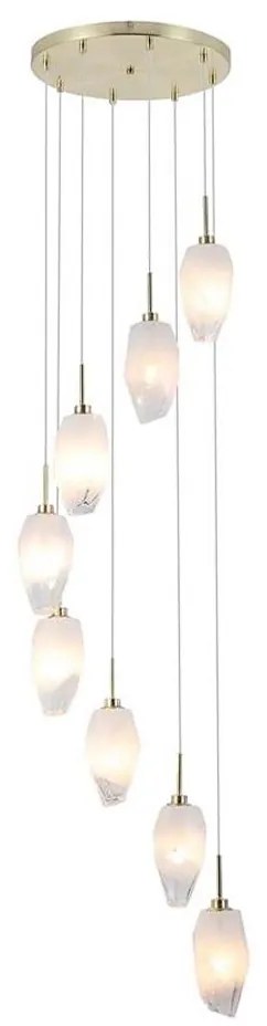 Searchlight 23147-8SB - ROCKY kábelre szerelt csillár 8xG9/33W/230V