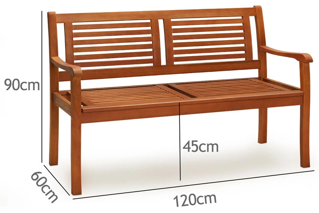 Deuba Kerti pad 120 cm - eukaliptusz