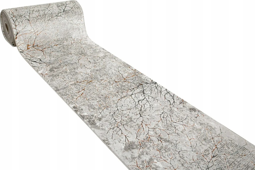 Futószőnyeg Szőnyeg Folyosóra 120 cm széles Csillogó Szürke Réz Maya