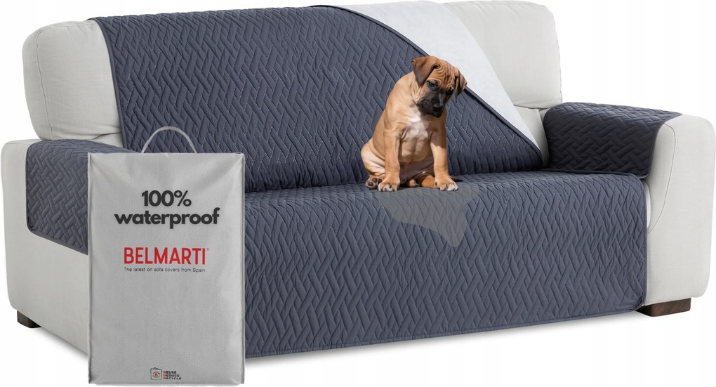 Vízálló ágytakaró négyszemélyes kanapéhoz teflon védő szürke 200 cm