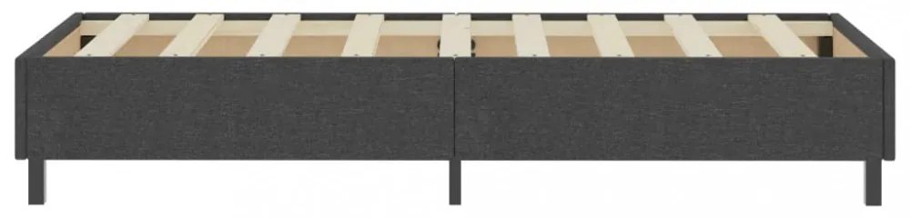rugós szürke szövetkárpitozású ágykeret 80 x 200 cm
