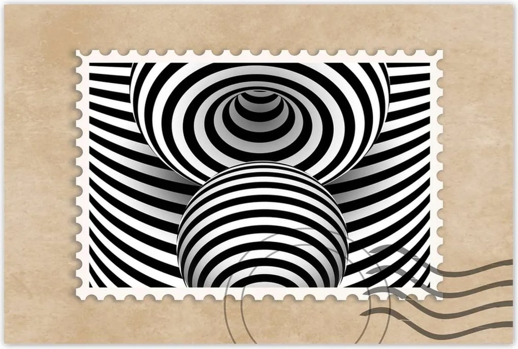 Poszterek 90x60 Absztrakt fekete-fehér