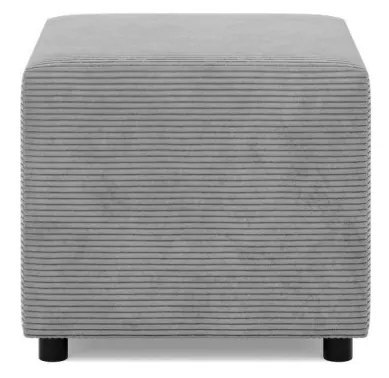 Zeus puff, kordbársony, 50x50, szürke