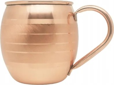Réz bögre 450ml szálcsiszolt csíkos M19