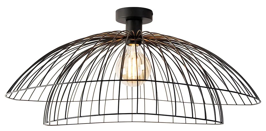 Okos mennyezeti lámpa fekete 60 cm WiFi-vel G95 - Pua