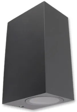 MasterLED Lida 150x92 sötétszürke szögletes oldalfali lámpa GU10-es foglalattal