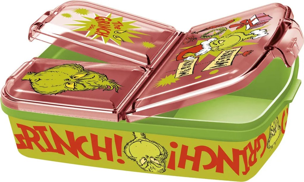 A Grincs Christmas Mischief több rekeszes uzsonnás doboz, szendvicsdoboz