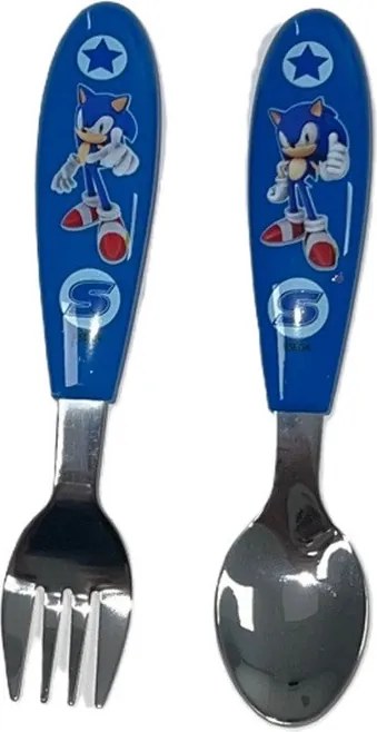 Sonic a sündisznó Speed fém ergo evőeszköz készlet - 2 darabos