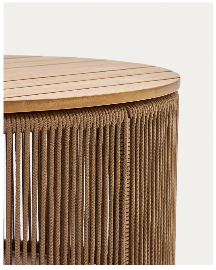 Kerek kerti dohányzóasztal akácfa asztallappal ø 70 cm Dandara – Kave Home