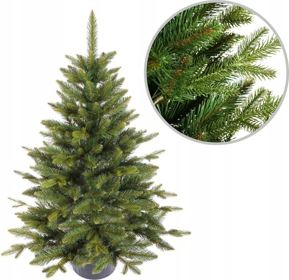 Mesterséges karácsonyfa élő cserépben Alpesi lucfenyő 80 cm strapabíró