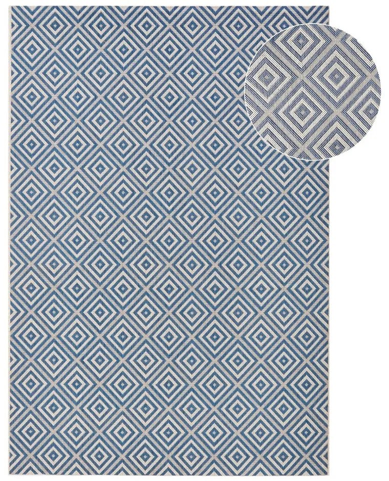 Karo kék kültéri szőnyeg, 160 x 230 cm - NORTHRUGS