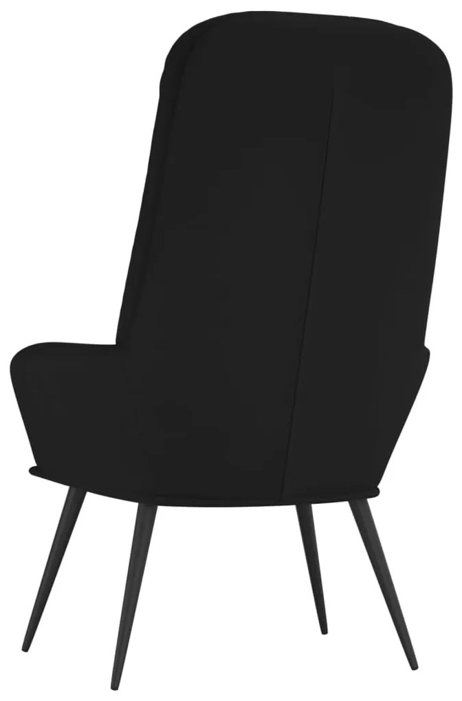 fekete bársony pihenőfotel