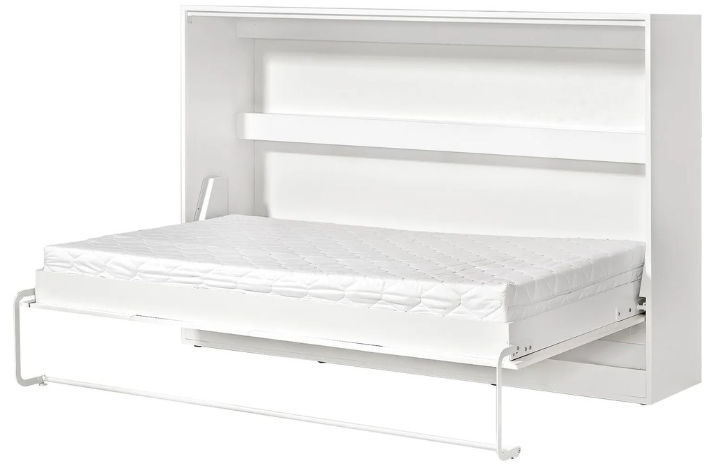 Lenyitható ágy 120 Perfecto II (fehér + fehér + fekete) (horizontáis) (világítás nélkül). Akció -21%. 1128898