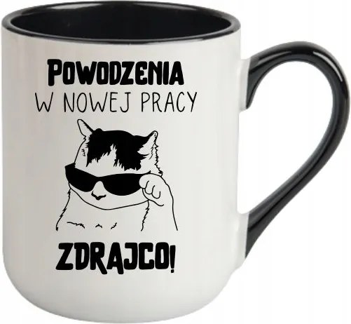 Fehér Bögre Fekete Cofee Vicces Ajándék Siker Az Új Munkahelyen