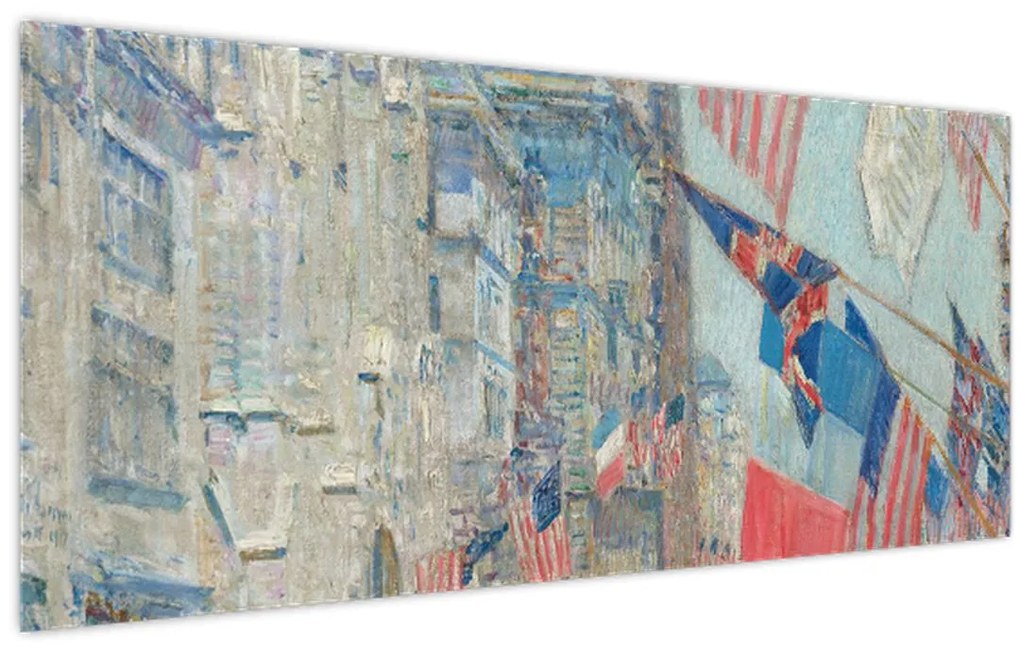 Kép - Childe Hassam, Allies day, reprodukciók (120x50 cm)