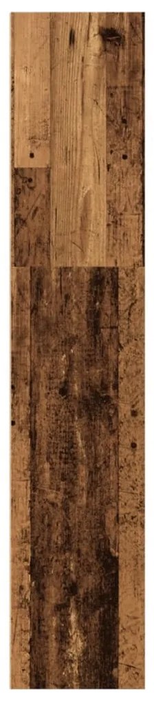 antik fa színű szerelt fa könyvespolc 40 x 30 x 152 cm