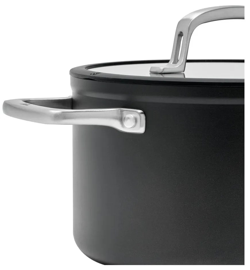 Indukciós tűzhelyhez alkalmas edény fedővel-kerámia felülettel 5,5 l Meda 3.0 – FABINI