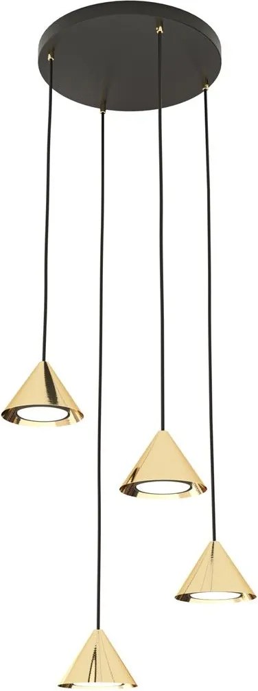 Emibig modern függeszték elit fekete arany emi1329/4prem