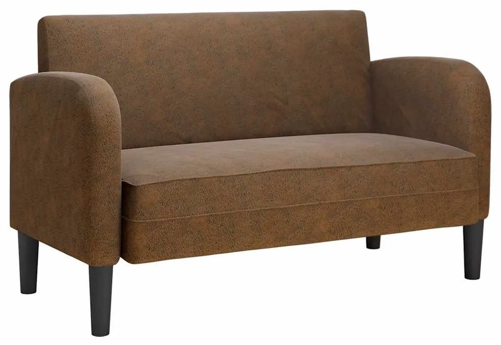 barna műbőr loveseat kanapé 110 cm