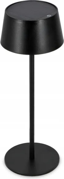 LED dimmelhető érintésvezérelt napelemes lámpa LED/3W/5V USB 1800 mAh IP44 fekete