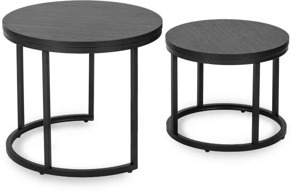 Dohányzóasztal szett fekete Színben. MANU