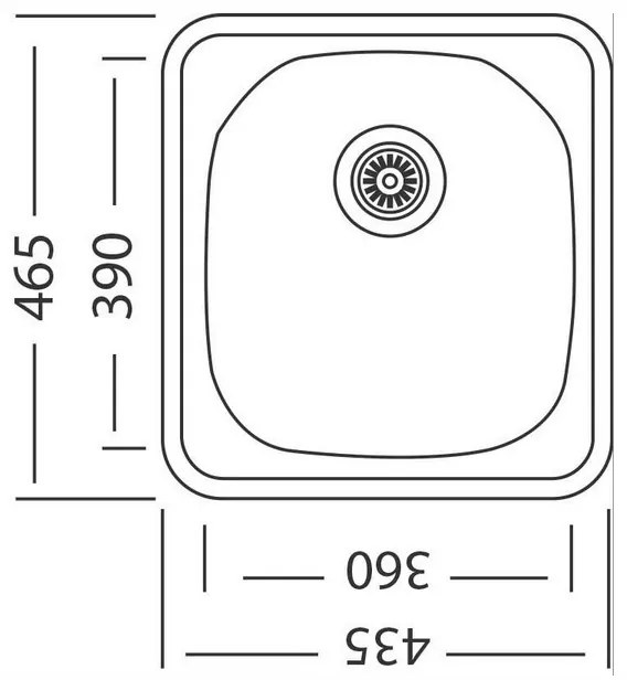 Mosogató Mosogatók Compact 435, matt rozsdamentes acél