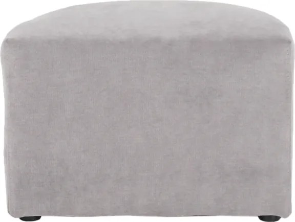 Klub fotel puffal, szürke, ROSE