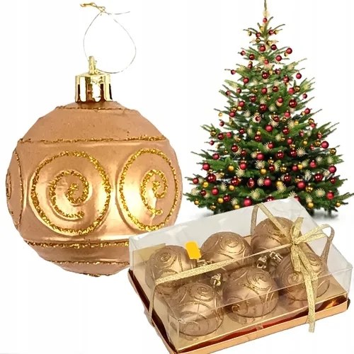 Karácsonyfadísz Spirál 6CM Arany Csillámos Műanyag Biztonságos Medál