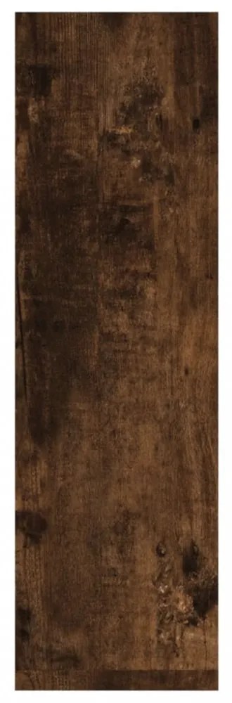 2 db füstös tölgy színű szerelt fa falipolc 50 x 15 x 50 cm