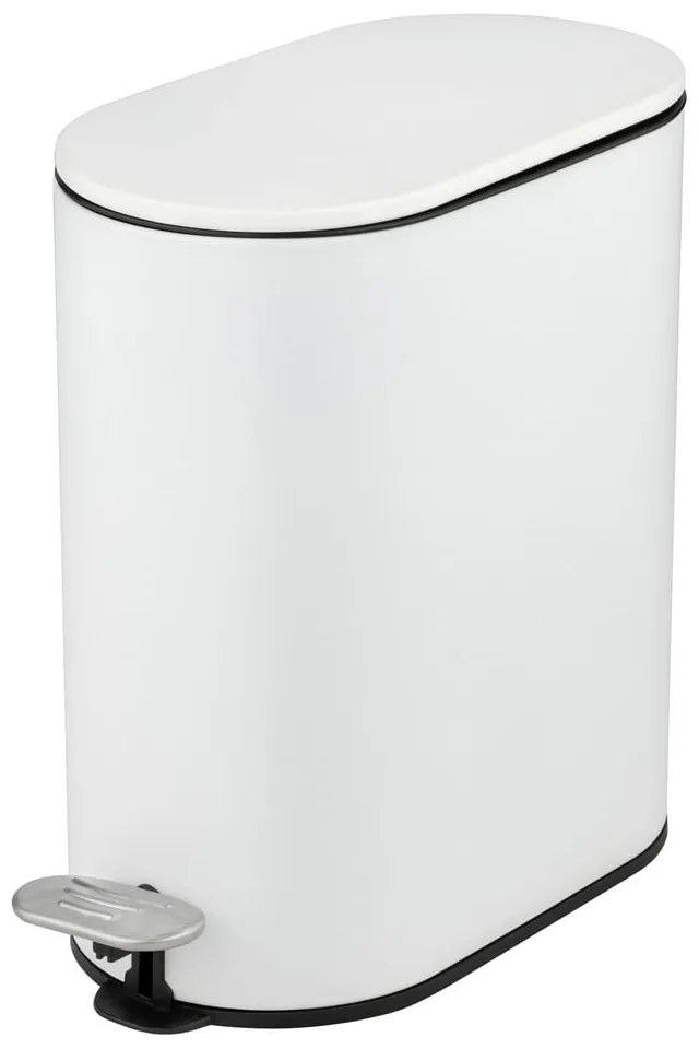 Matt fehér acél pedálos szemetes 5 l Collungo – Wenko