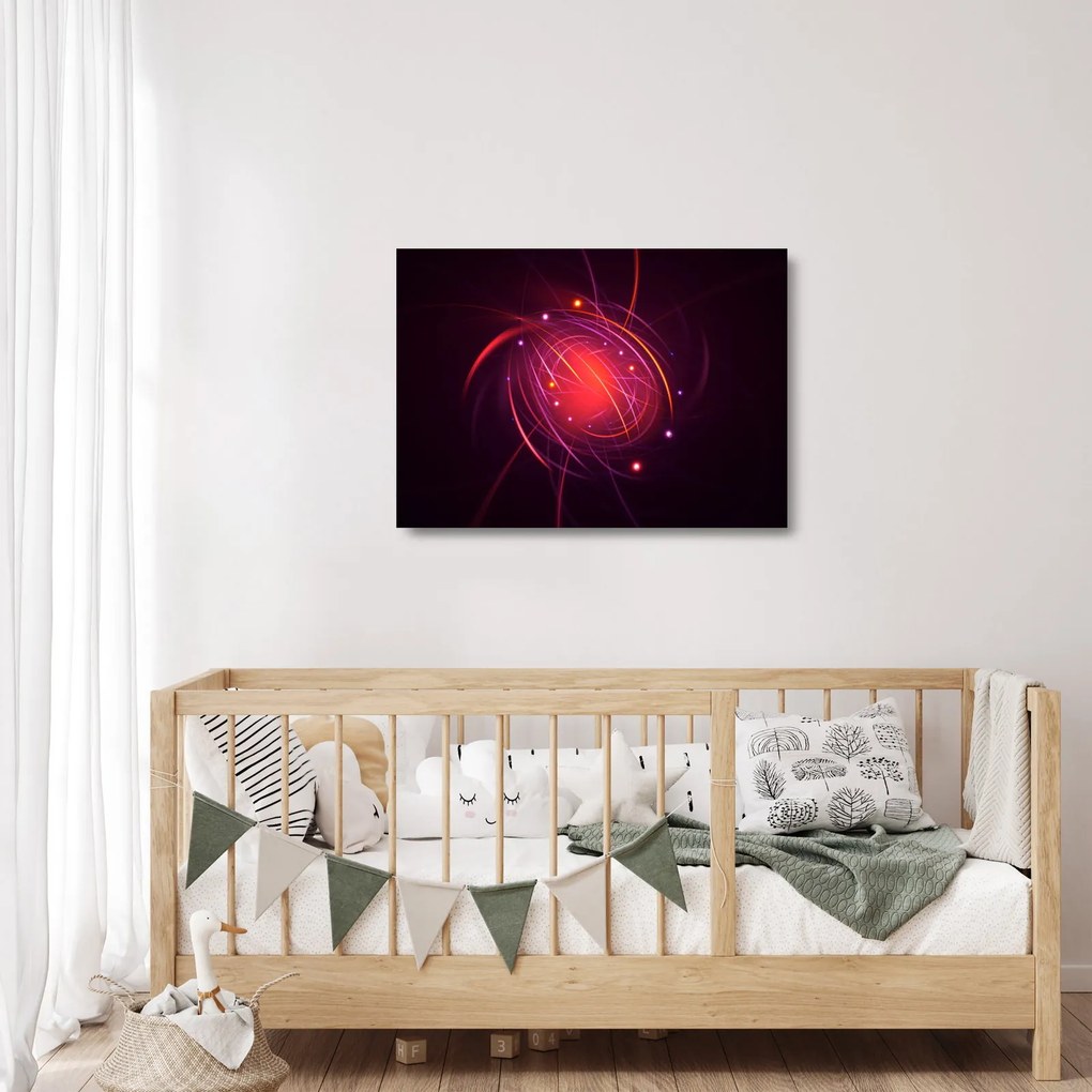 Modern kép absztrakció (üvegen) (70x50 cm)