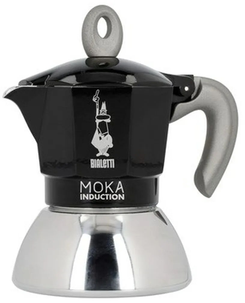 Kotyogós Kávéfőző Bialetti Moka Induction Fekete Fém Rozsdamentes acél Alumínium 100 ml 2 чаши за чай