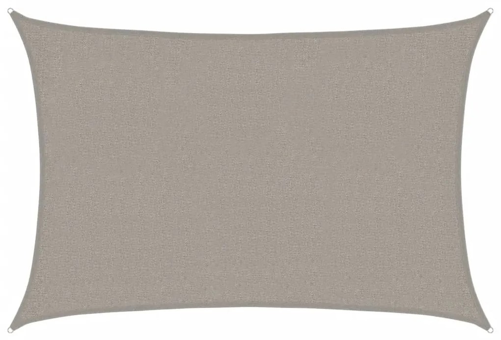 világosszürke négyszögletű HDPE napvitorla 160 g/m² 2x3 m