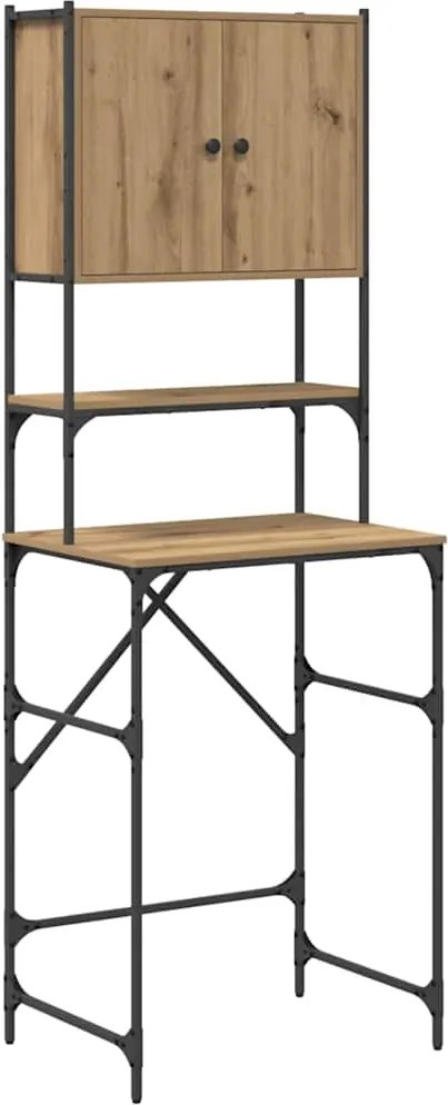 vidaXL Mosógép Szekrény Artisan tölgy 68 x 48,5 x 194 cm Faanyag