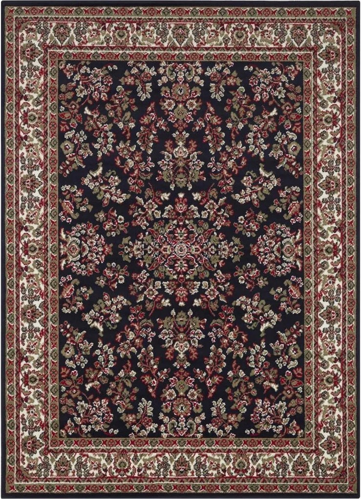 Klasszikus,hagyományos sötétkék nappali szőnyeg 120x160cm