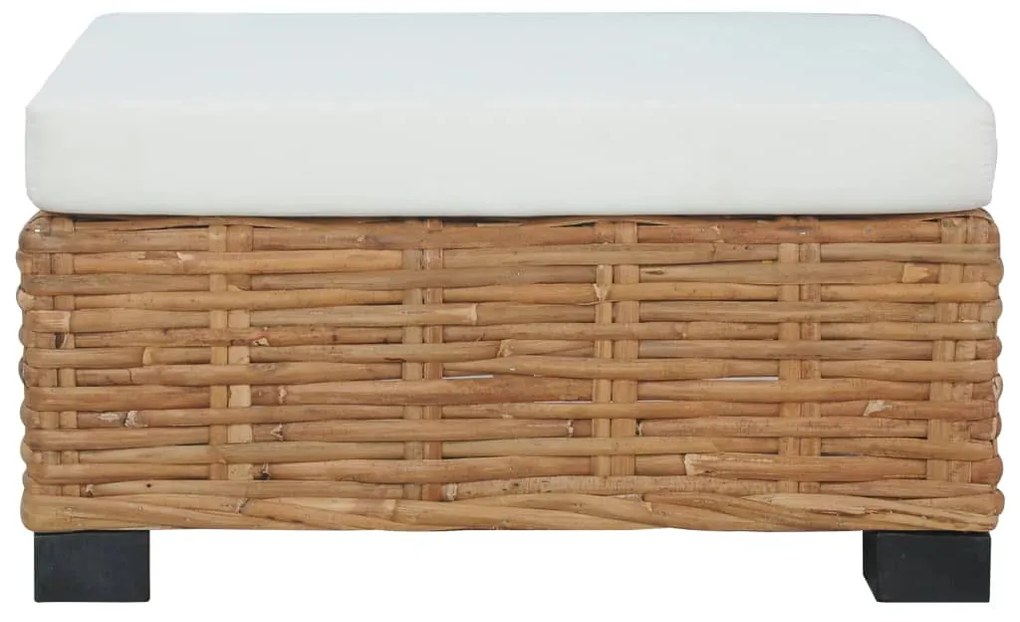 Természetes rattan lábtartó párnával