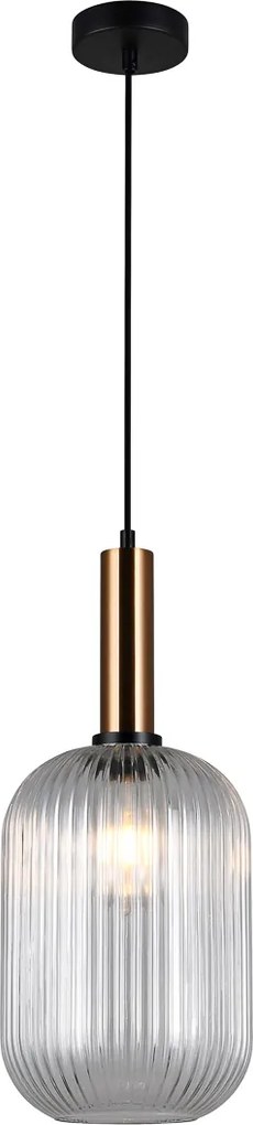 Italux glamour modern függeszték antiola sárgaréz átlátszó itxpnd55881lbrocl