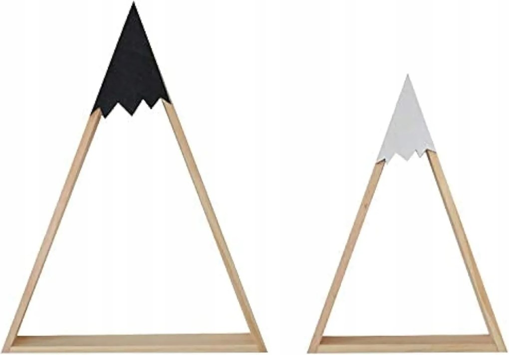 Falra akasztható polcok háromszög fa Ce 30 x 8,5 cm 2 db-os szett