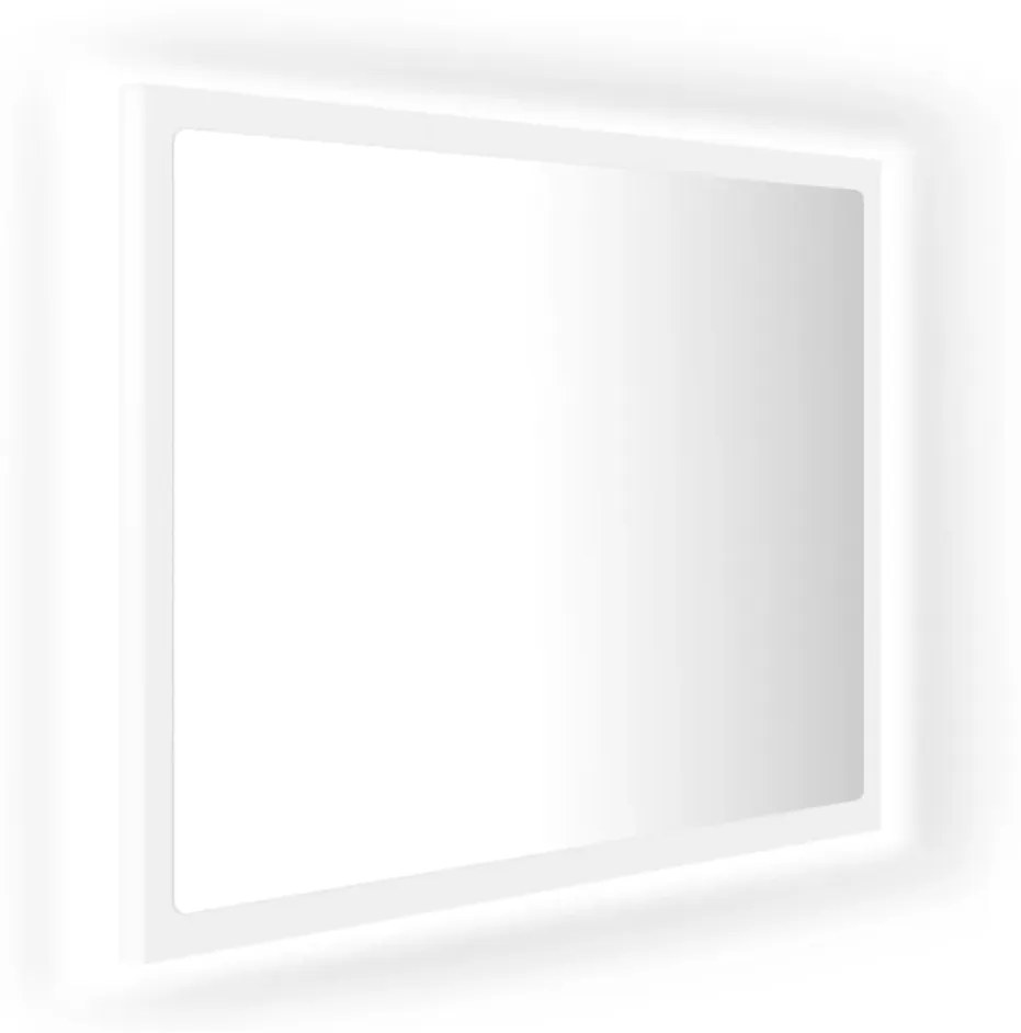 Fehér akril LED-es fürdőszobai tükör 60 x 8,5 x 37 cm