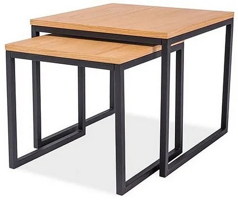 Largo Duo dohányzóasztal, tölgy / fekete
