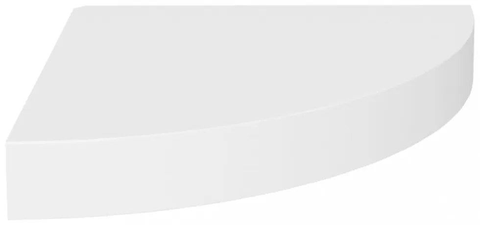 4 db fehér MDF lebegő sarokpolc 25 x 25 x 3,8 cm